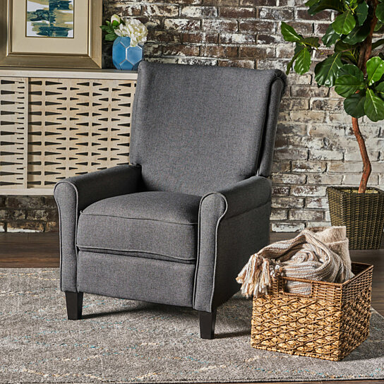 Charlene Traditional Fabric Recliner Chair